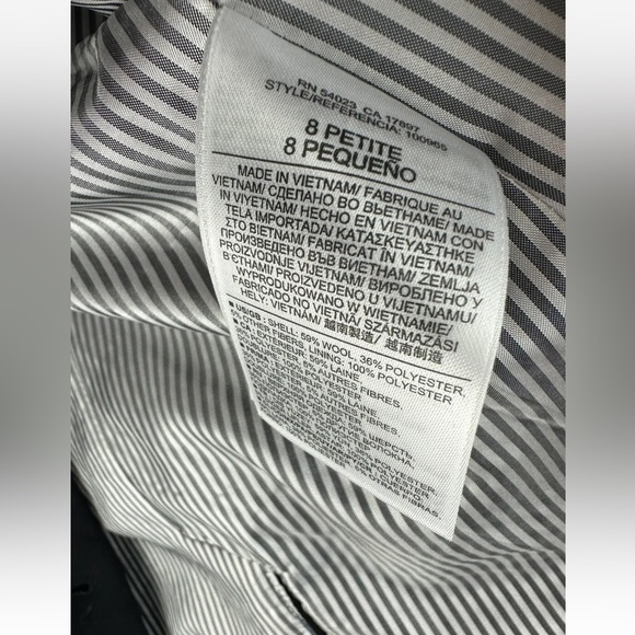 Banana Republic Equestrian Jacket Blazer Womens Sz 8 Petite NEW Black - Picture 8 of 12